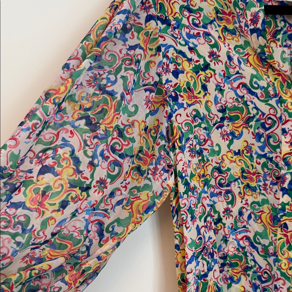 SALONI Multicolor Silk Blouse - Picture 5 of 7